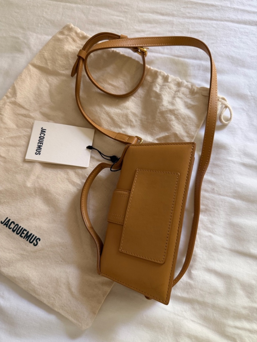 Jacquemus Brown Le Chiquito Nano Shoulder Bag with Gold Logo - Picture 4 of 5